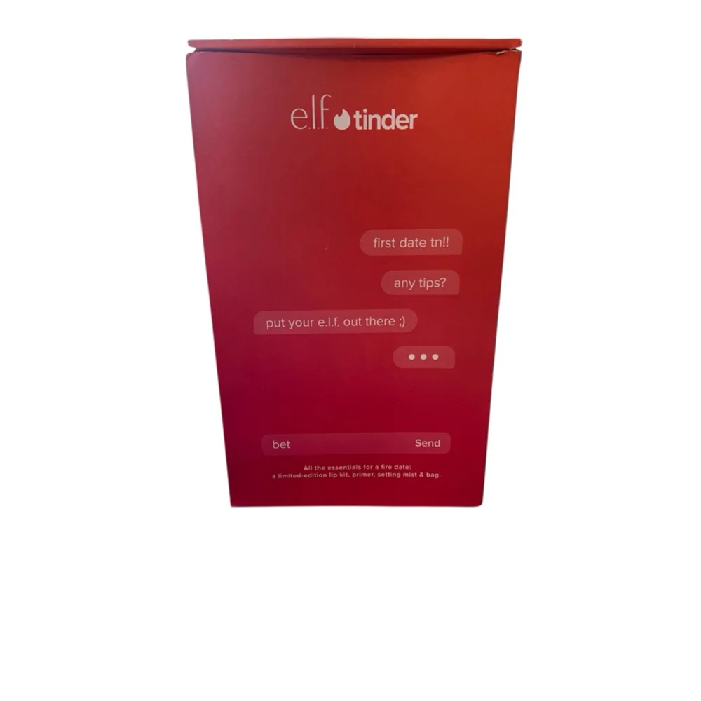 Limited Edition ELF X TINDER Its a match lip, primer, setting mist & makeup bag‎